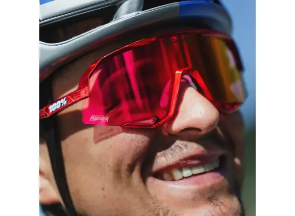100% Slendale Pidcock Le Fahrradbrille Gloss Red Holographic HiPER Red Mirror Lens