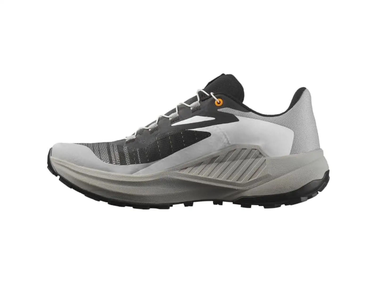 Salomon Genesis Herrenlaufschuhe Black/Alloy/Turmeric