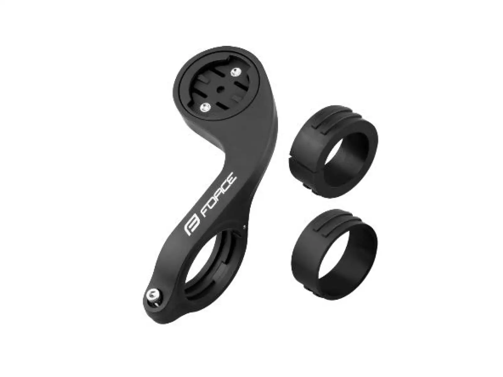 Force vorgelegte Halterung für Garmin-Fahrradcomputer.
