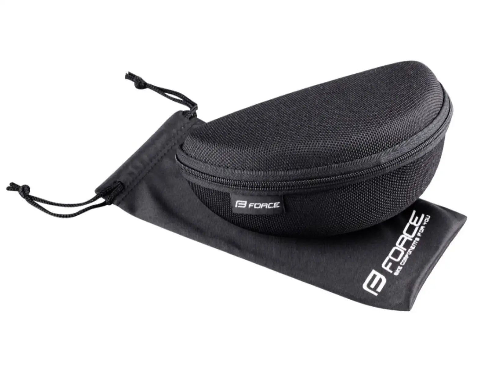Force Sonic Fahrradbrille grau/schwarz, schwarze verspiegelte Gläser.