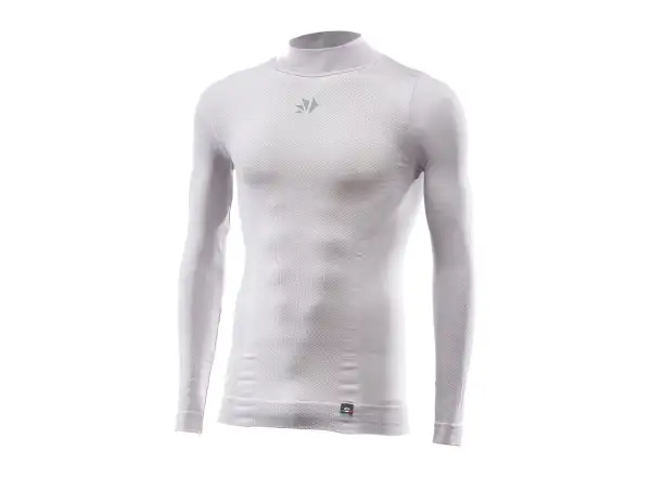 SIXS TS3 V2 Funktionsshirt mit langarm und Stehkragen silber/weiß
