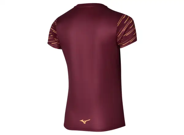 Mizuno Graphic Tee Damen Laufshirt cabernet