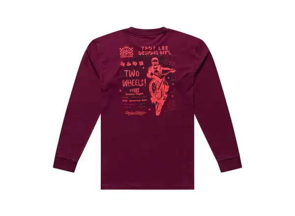 Troy Lee Designs Friday Night Herren Trikot Langarm Sangria