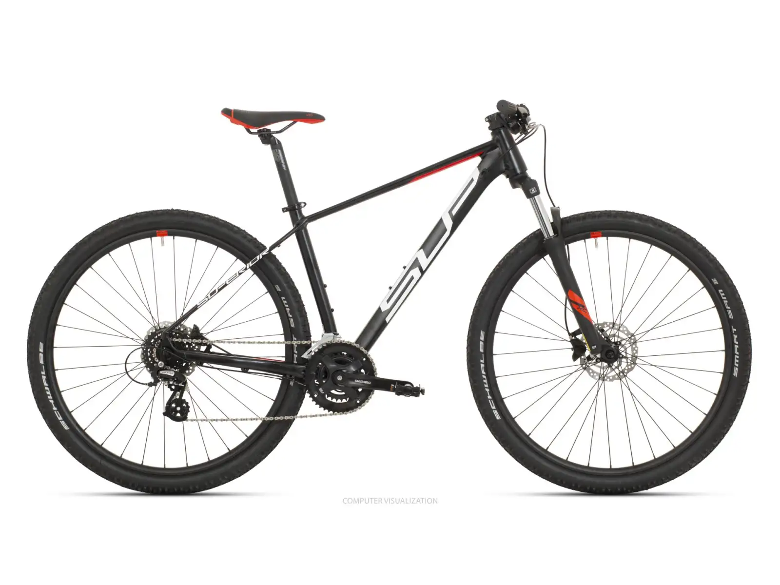 Superior XC 819 Matte Black/White/Team Red Mountainbike