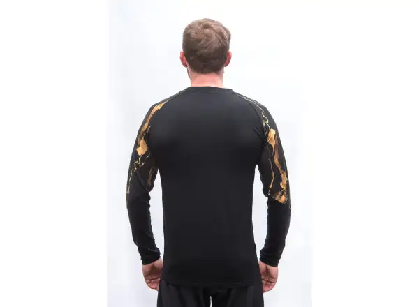Sensor Merino Impress Herren Langarmshirt schwarz/cosmos