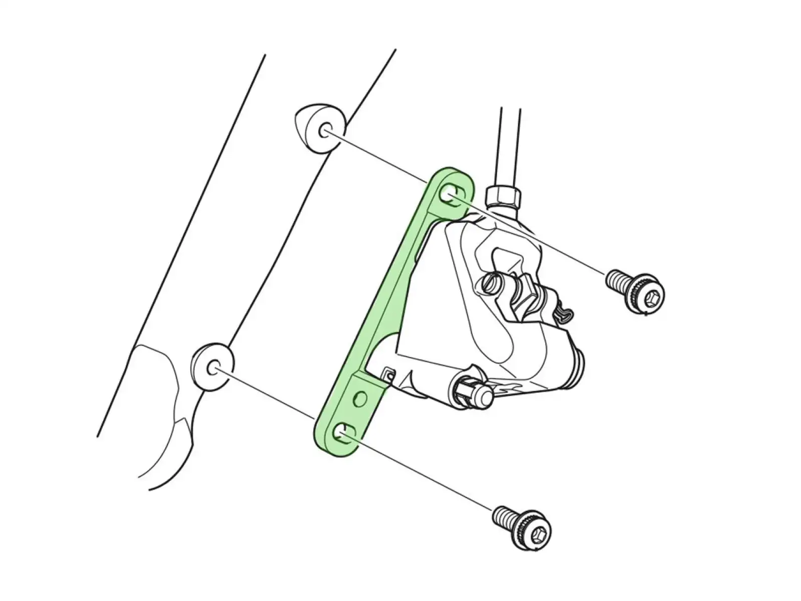 Shimano Flat Mount Adapter Vorne 140 mm / 160 mm