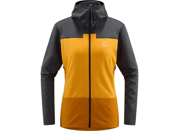 Haglöfs ROC Flash Mid Damenhoodie Magnetit/Sonnengelb
