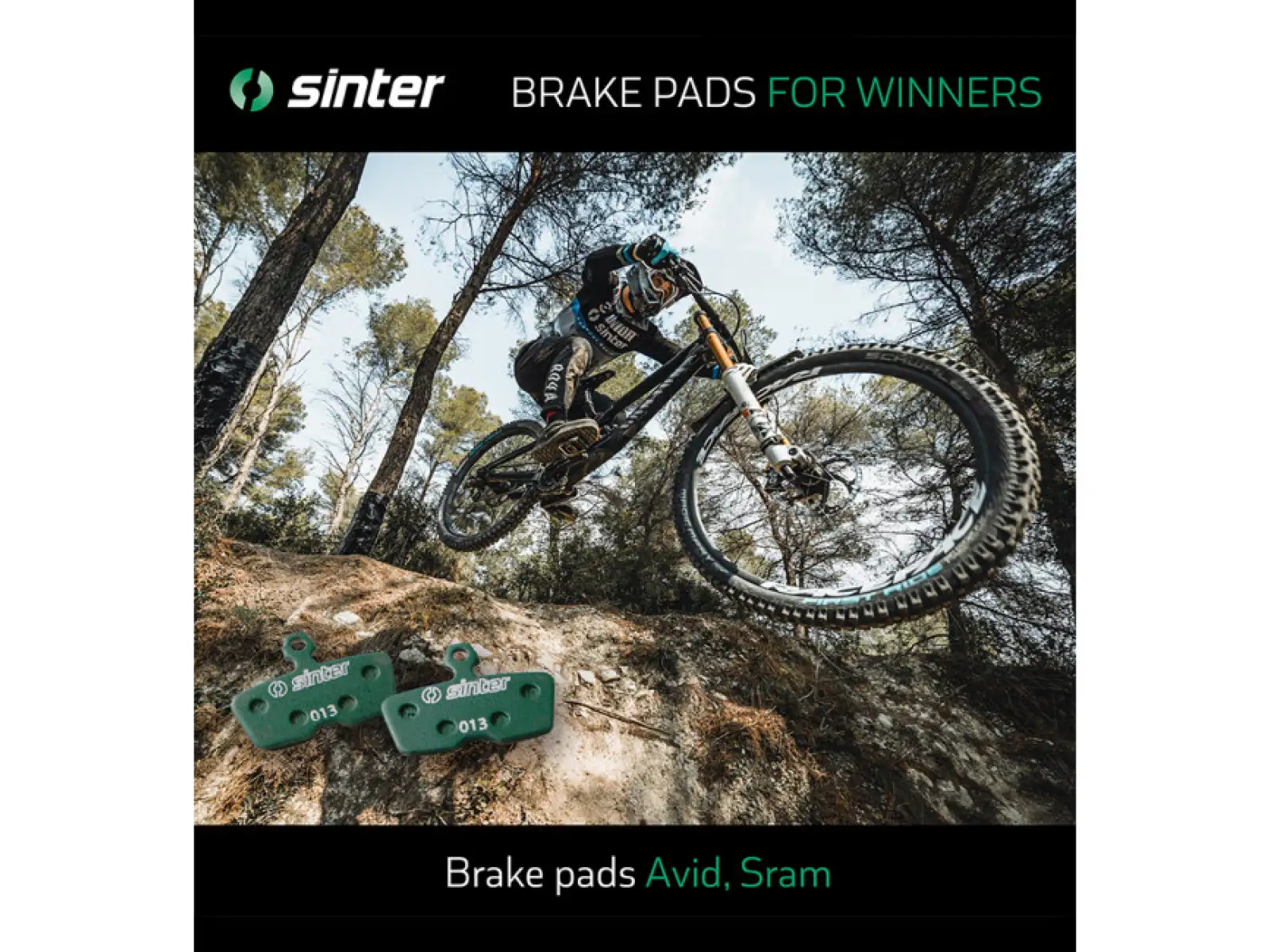 Sinter Sram Code, Guide Bremsbeläge Polymer Grün