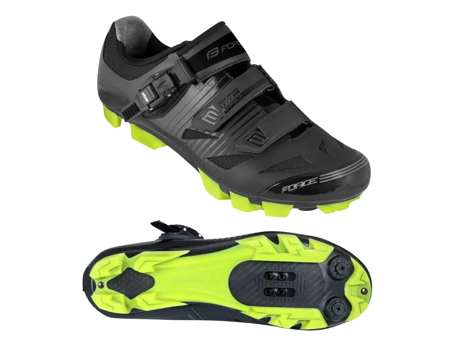 Force Turbo MTB Herren-Fahrradschuhe Schwarz