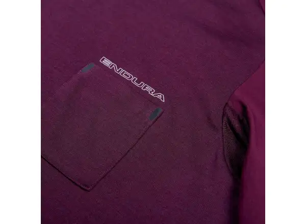 Endura GV500 Foyle Herren-Trikot kurzer Ärmel Aubergine
