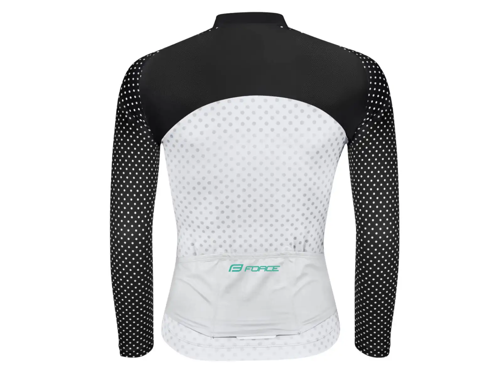 Force Points Damen Langarmshirt Schwarz/Weiß/Türkis