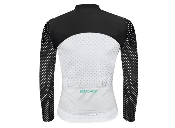 Force Points Damen Langarmshirt Schwarz/Weiß/Türkis