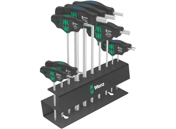 Wera Bicycle Set 6 Hex-Plus TORX Schraubendreher mit T-Griff 10 Stk mit Halterung