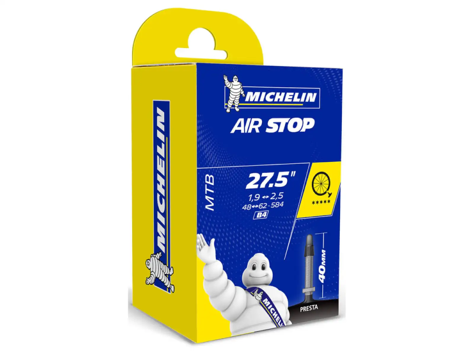Michelin Air Stop 27,5x1,90-2,50" MTB-Schlauch mit Presta-Ventil 40 mm Gal.