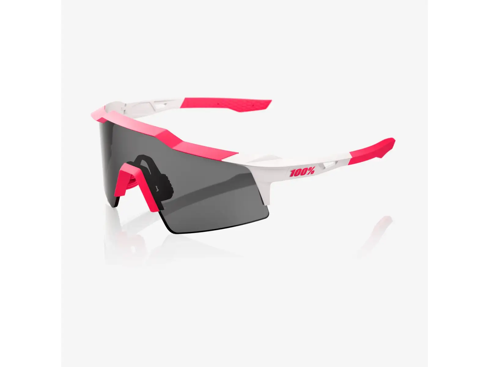 100% Speedcraft SL Sonnenbrille Puddy Pink White/Smoke