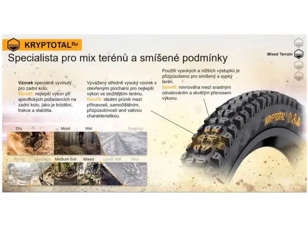 Continental Kryptotal DH Supersoft 27,5x2,40" TLR E-25 MTB Reifen Kevlar hinten schwarz