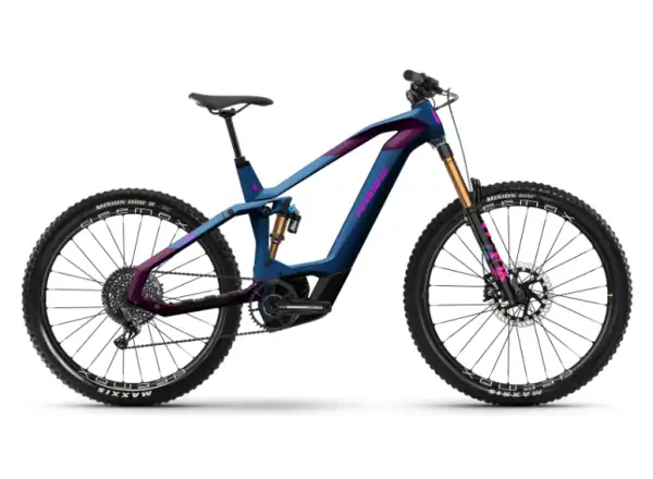 Haibike Hybe 11 Blau/Magenta/Rosa vollgefedertes Elektrofahrrad
