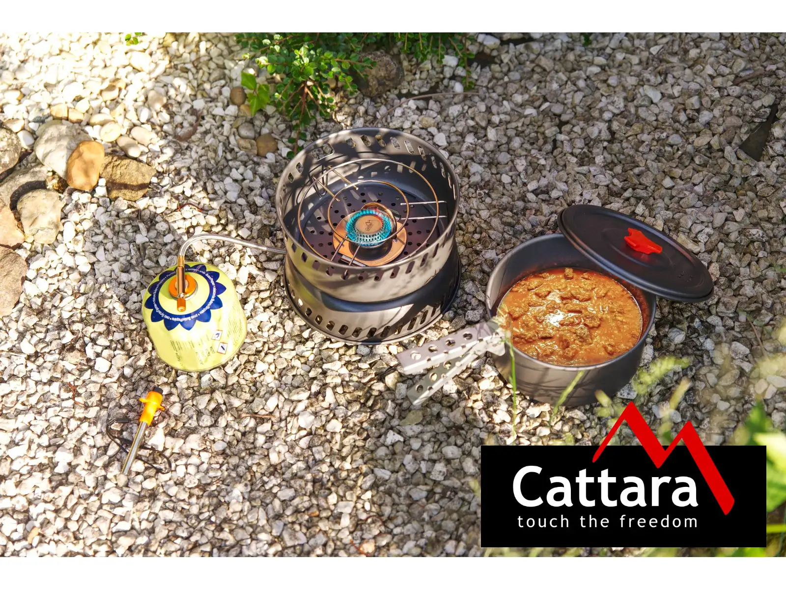 Cattara Trek Kochgeschirrset mit Herd und Zubehör, 9-teilig.