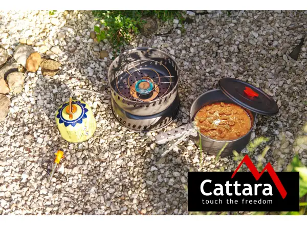 Cattara Trek Kochgeschirrset mit Herd und Zubehör, 9-teilig.