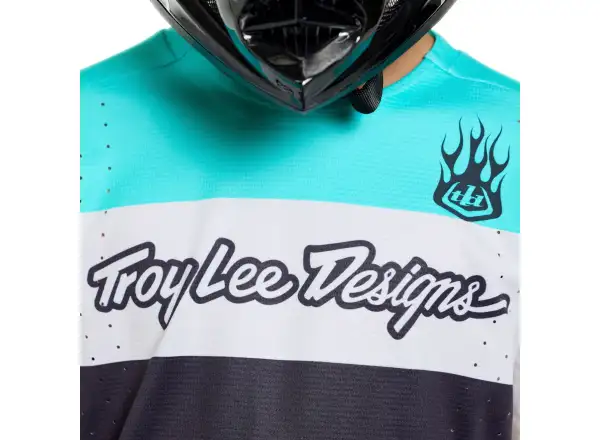Troy Lee Designs Youth Sprint Pro Kindertrikot Langarm Yo Moto Carbon