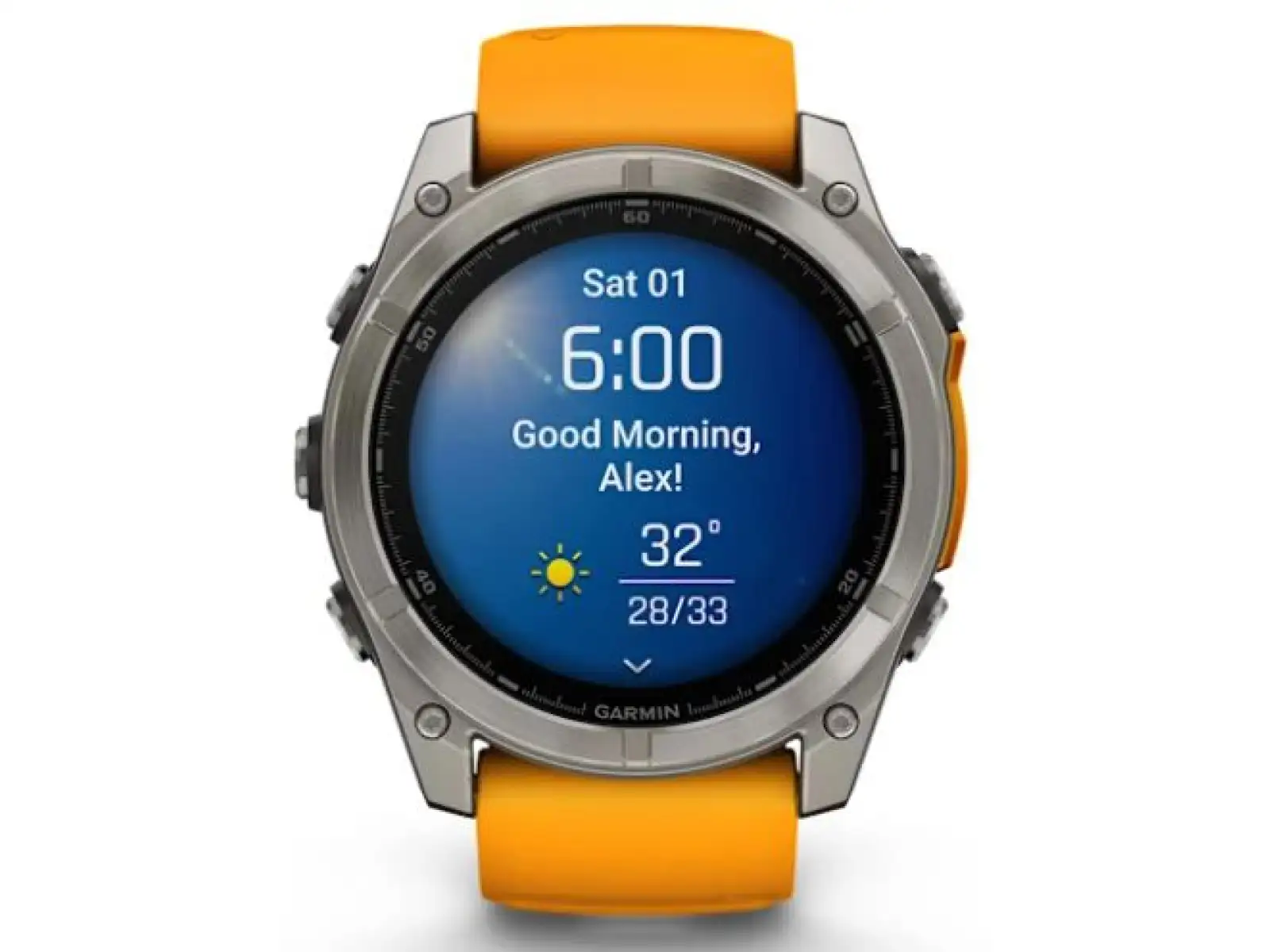 Garmin fenix 8 - 51 mm AMOLED Sapphire Smartwatch Titanium Orange/Graphite