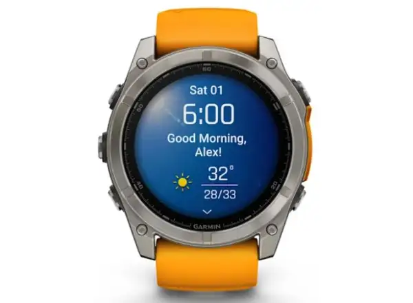 Garmin fenix 8 - 51 mm AMOLED Sapphire Smartwatch Titanium Orange/Graphite