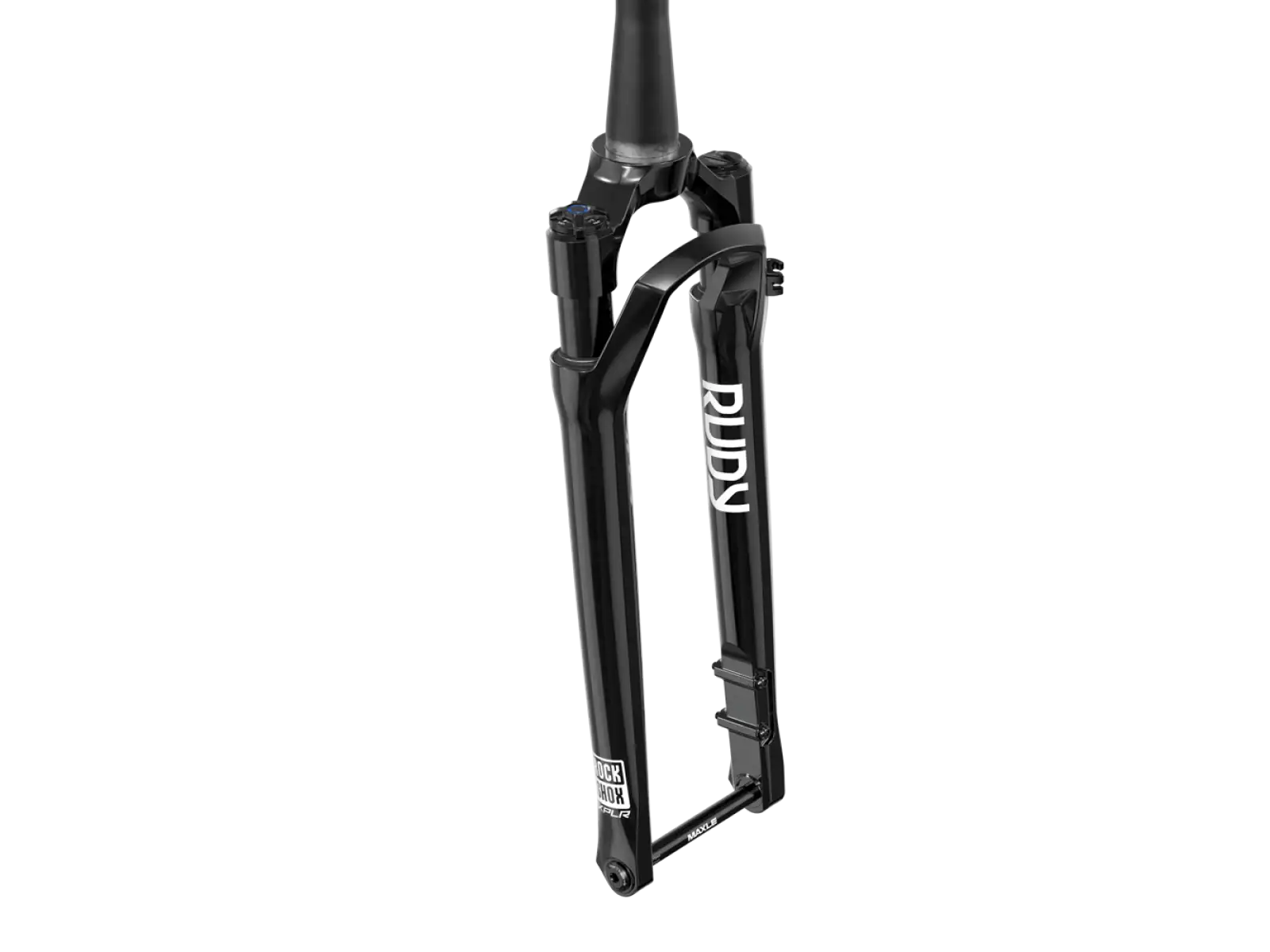 Rock Shox Rudy Ultimate Race Day 2 28" gefederte Gravel-Gabel in Gloss Black.