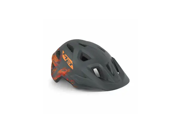 MET Eldar Junior Helm Grau/Orange Größe Uni (52-57 cm)