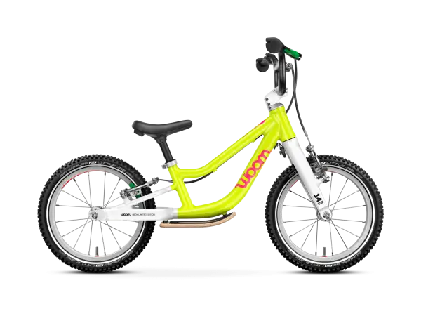 Woom GO 1 PLUS Kinderlaufrad neon lime