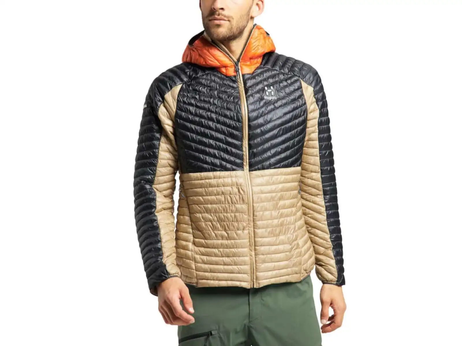 Haglöfs L.I.M Mimic Herren Kapuzenjacke Beige/Schwarz/Orange