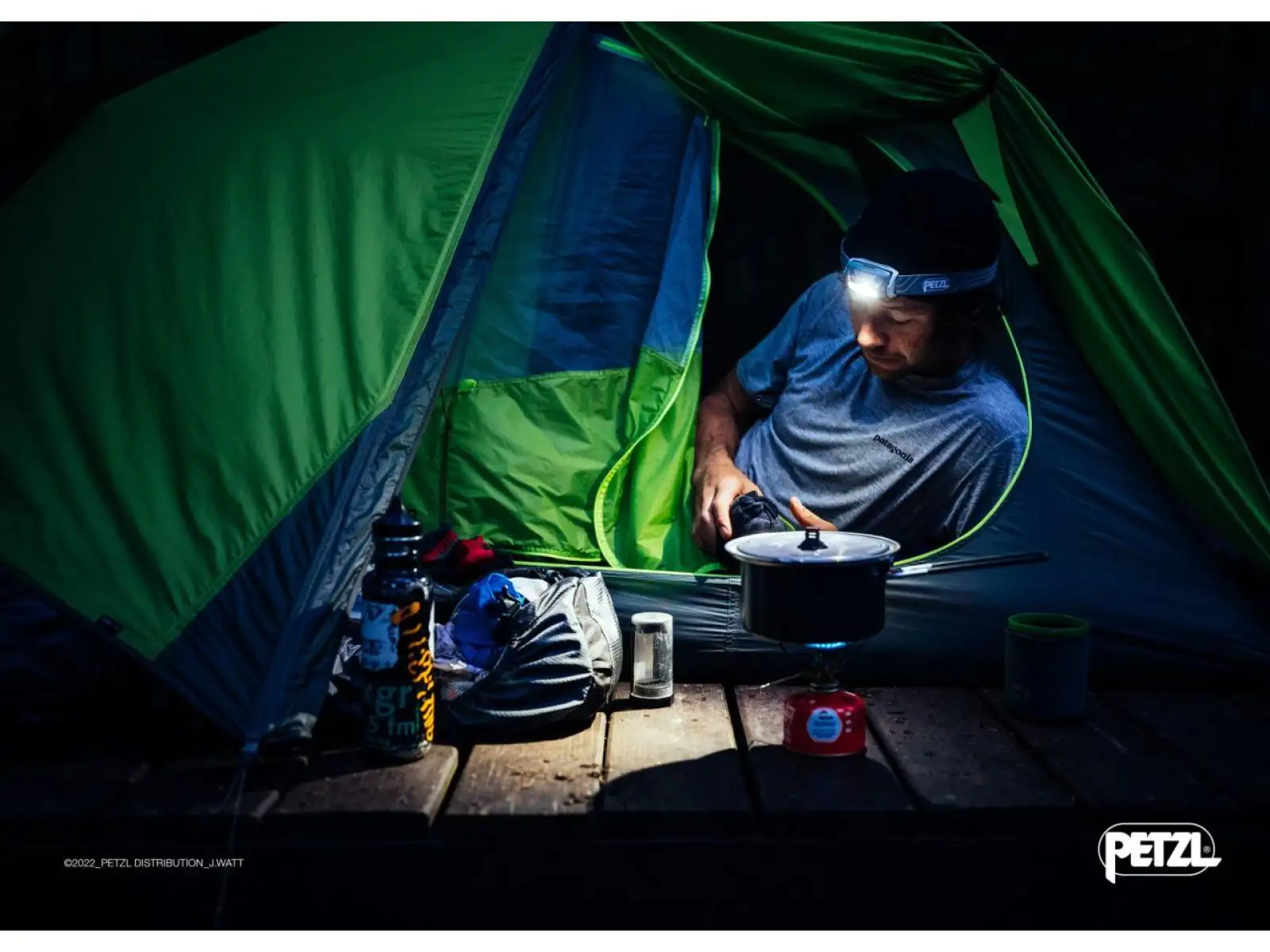 Petzl Tikkina Stirnlampe Grau.