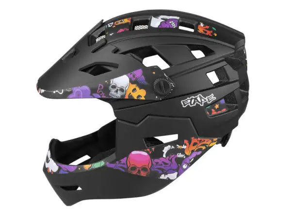 Etape Scudo Kinderhelm schwarz/Grafik matt