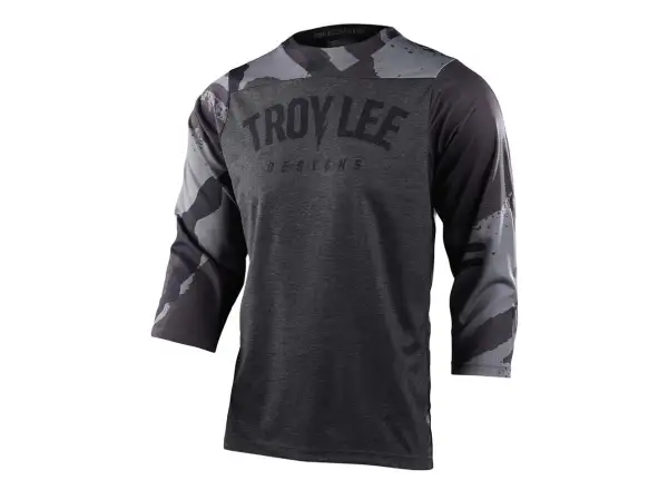 Troy Lee Designs Ruckus Herrentrikot 3/4 Ärmeln Camber Camo, Schwarz Heather