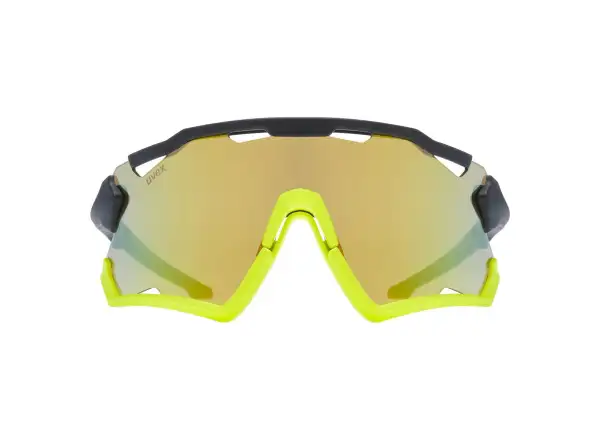 UVEX Sportstyle 228 Brille Black Lime Mat / Mirror Yellow (Kategorie 3)