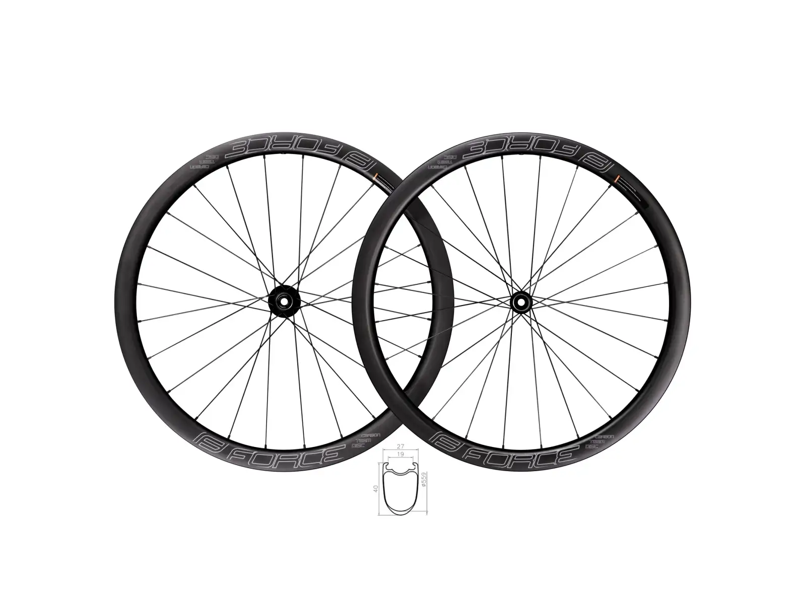 Force Team SP Karbon Disc Rennrad-Laufräder Drahtreifen