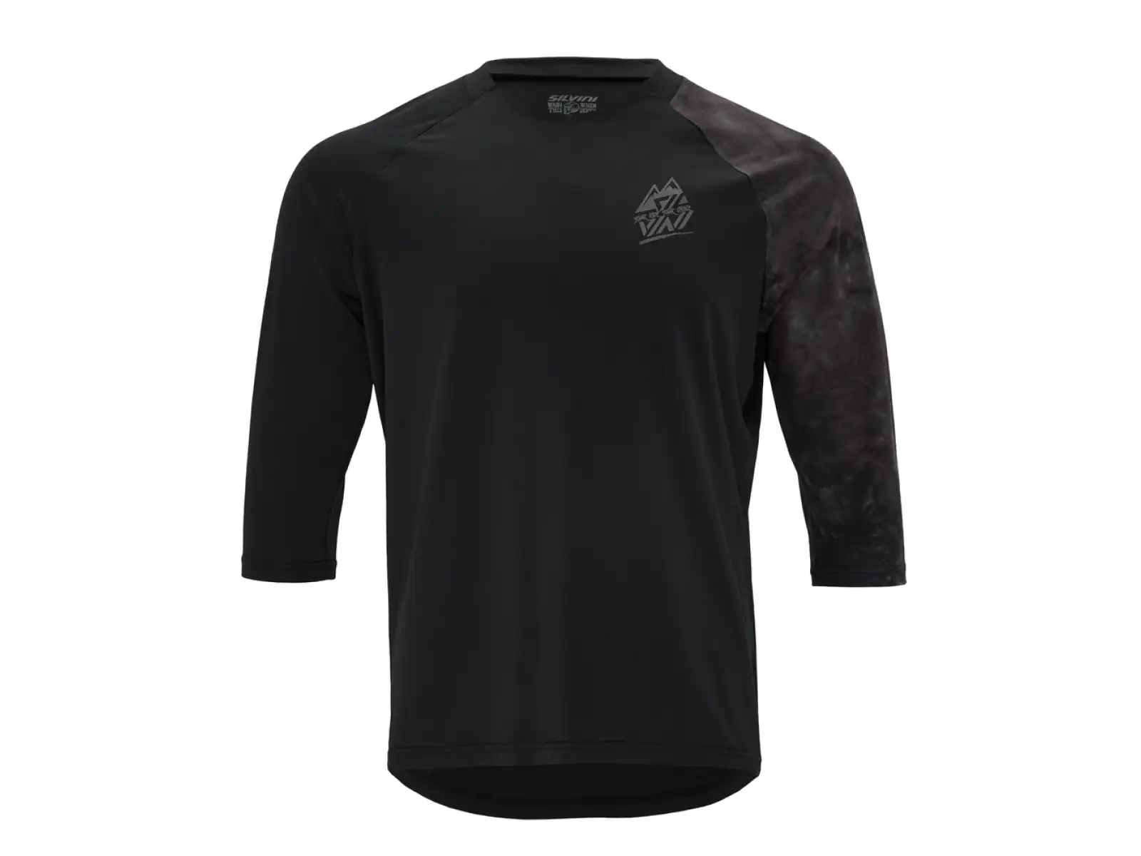 Silvini Brunello Herrentrikot mit kurzen Ärmeln Schwarz/Anthrazit.