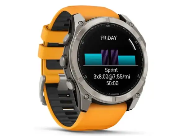 Garmin fenix 8 - 51 mm AMOLED Sapphire Smartwatch Titanium Orange/Graphite