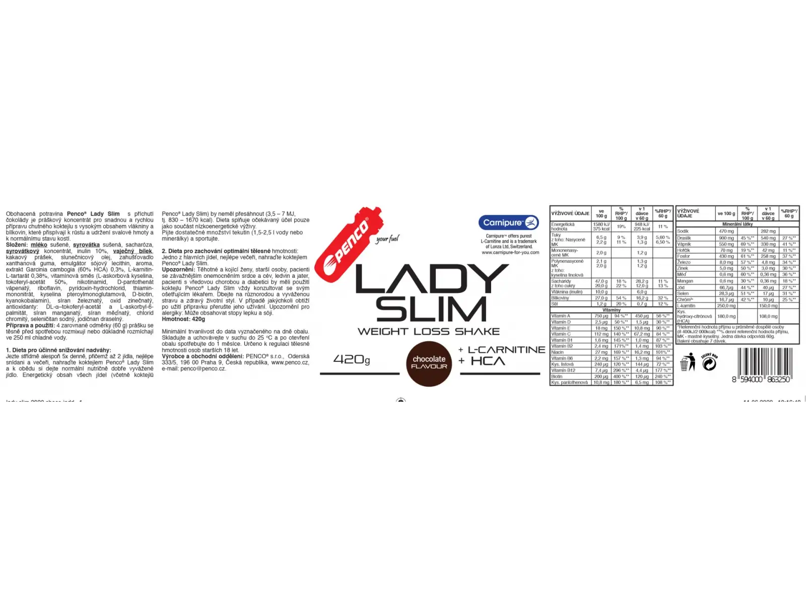Penco Lady Slim 420g -> Penco Lady Slim 420g