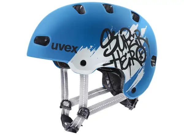 Uvex Kid 4 Style Kinderhelm Super Hero Blue Matt