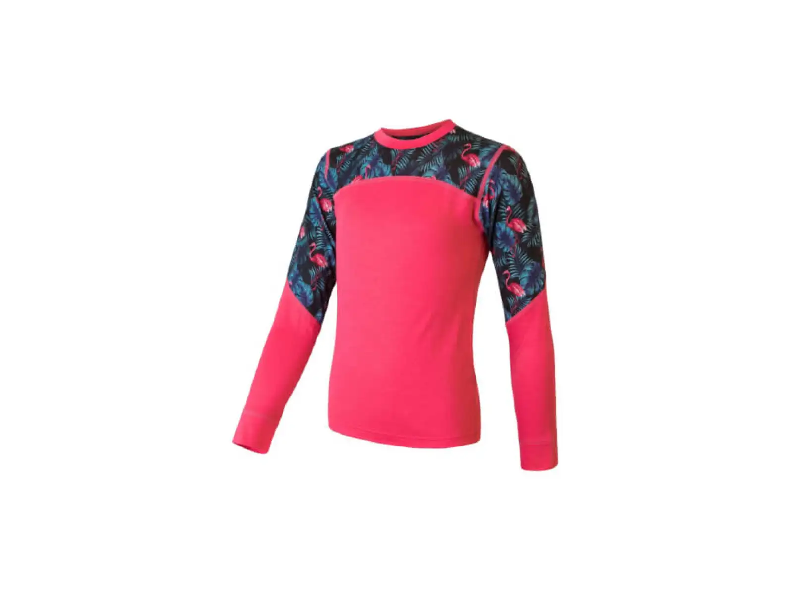Sensor Merino Impress Set Kinder Langarmshirt + Hose Magenta/Floral