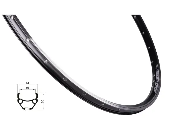 Force Classic 19-622 32 Löcher Felge schwarz