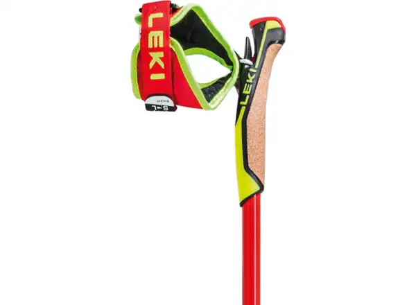 Leki HRC Max Poles Langlaufstöcke Bright Red/Neon Yellow/Carbon Structure