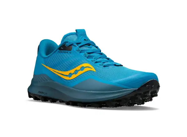 Saucony Peregrine 12 Herren Laufschuhe Ocean/Schwarz