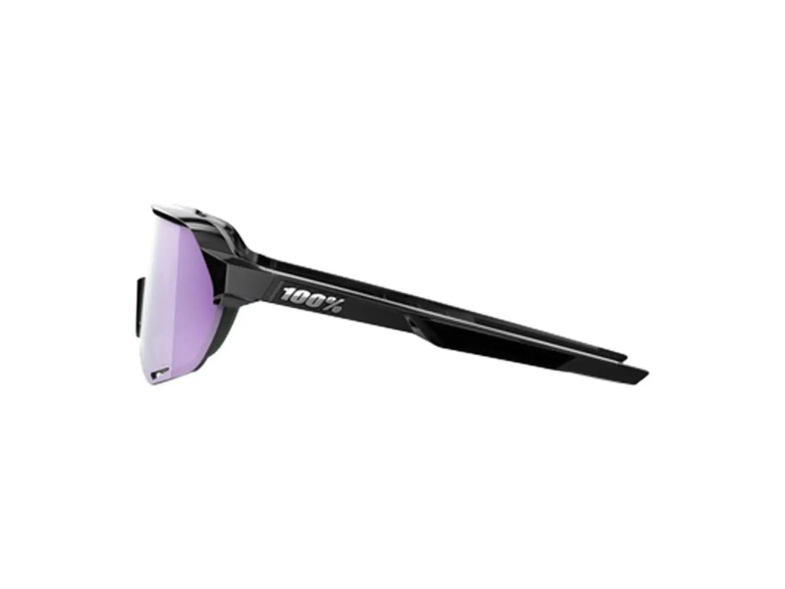 100% S2 Sonnenbrille – Polished Black mit HiPER Polarized Lavender Mirror