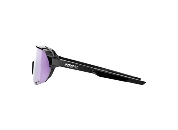 100% S2 Sonnenbrille – Polished Black mit HiPER Polarized Lavender Mirror