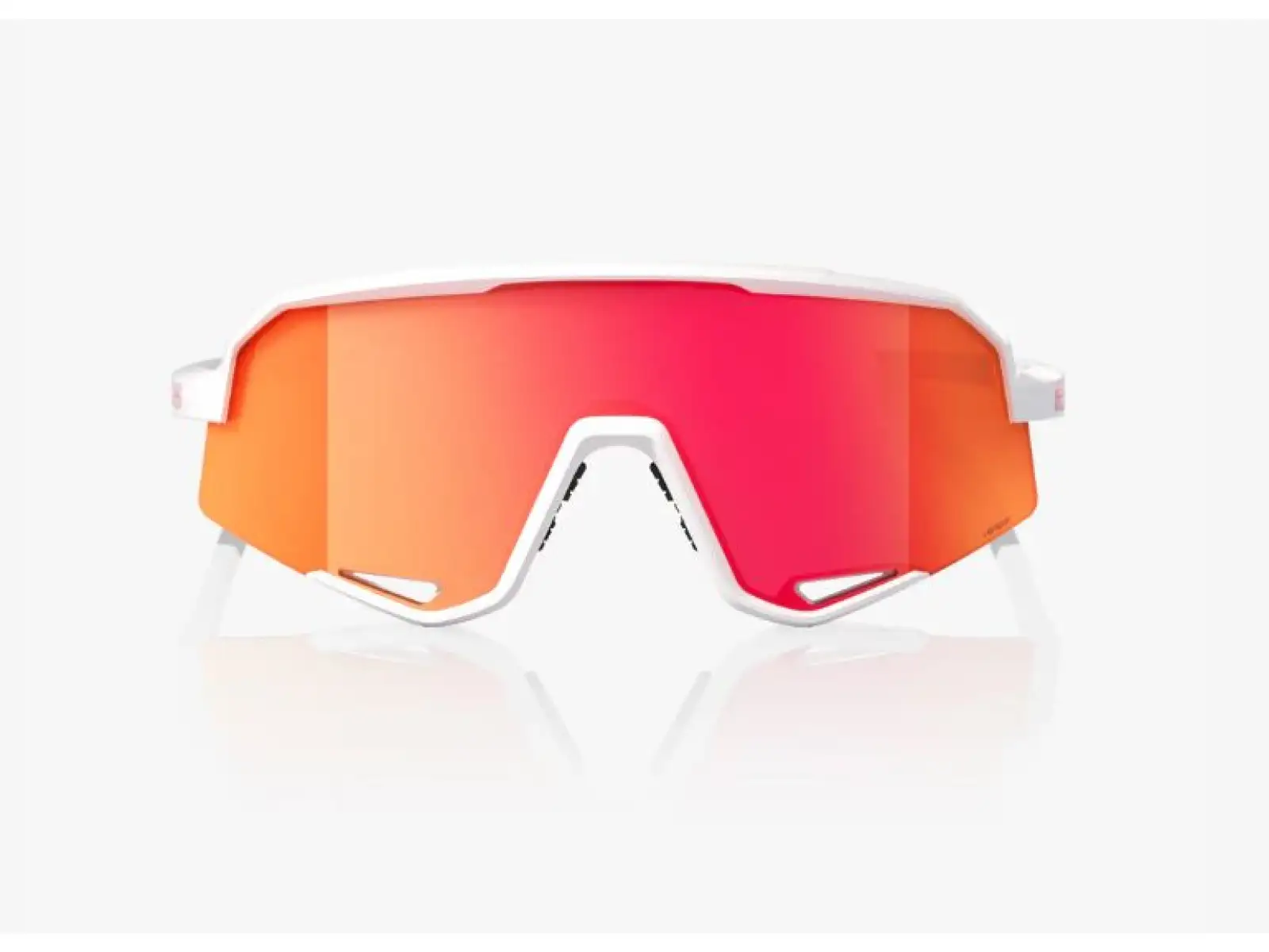 100% Slendale Brille Matt Weiß/HiPER Rot Multilayer Spiegel