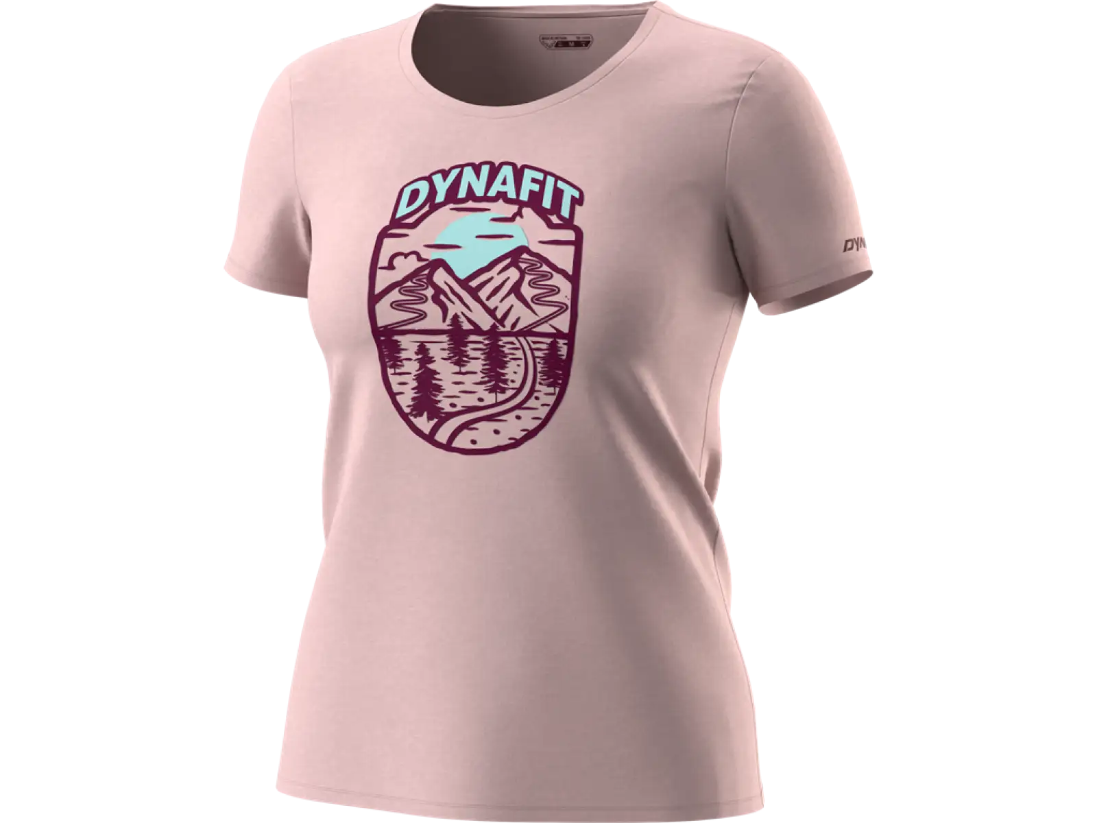 Dynafit Graphic Cotton Damen T-Shirt kurzarm Pale Rose/Horizon