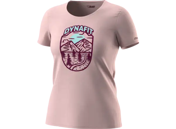 Dynafit Graphic Cotton Damen T-Shirt kurzarm Pale Rose/Horizon