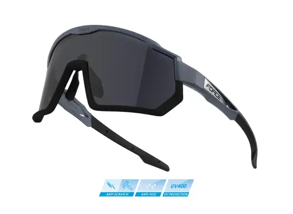 Force Drift Brille grau/schwarz/schwarze Kontrastgläser