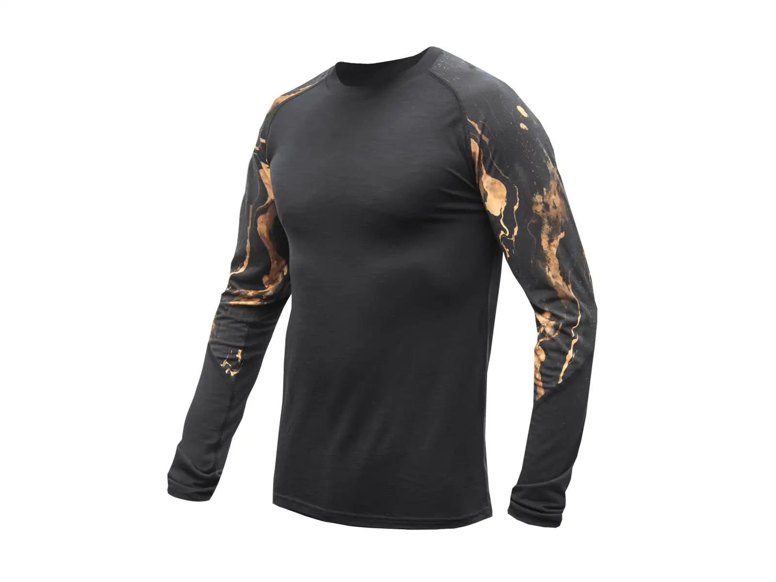 Sensor Merino Impress Herren Langarmshirt schwarz/cosmos